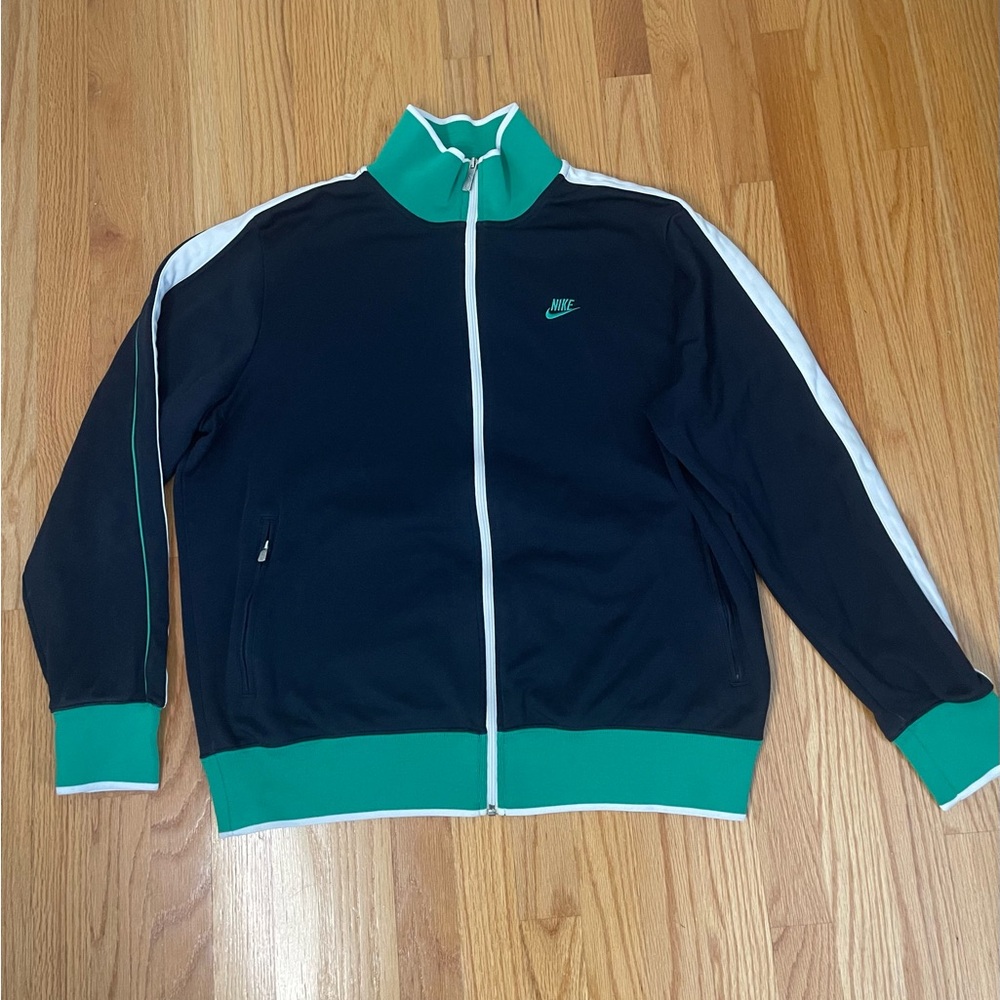 Nike Vintage 90-S Men's Navy and Green Track Jacket Size XL Like New